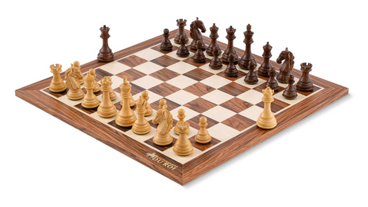 Raffiniertes Schachspiel <br>aus Palisanderholz
