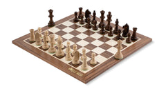Schachspiel Royal aus <br>Ahorn- und Nussbaumholz
