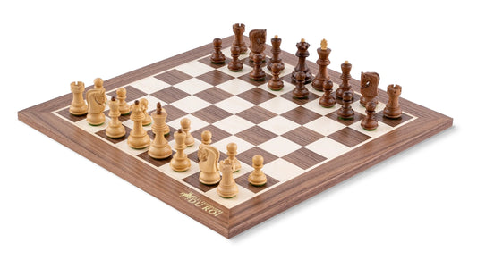 Schachspiel Distinction <br>aus Ahorn- und Nussbaumholz