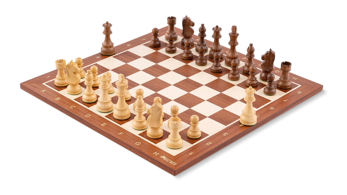 Schachspiel Grandeur <br>aus Mahagoniholz