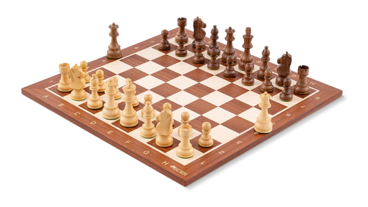 Schachspiel Grandeur <br>aus Mahagoniholz