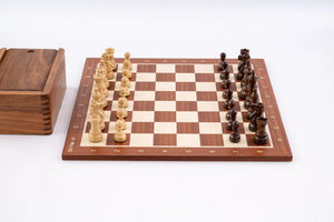 Wikinger Schachspiel <br>aus Mahagoni-Holz