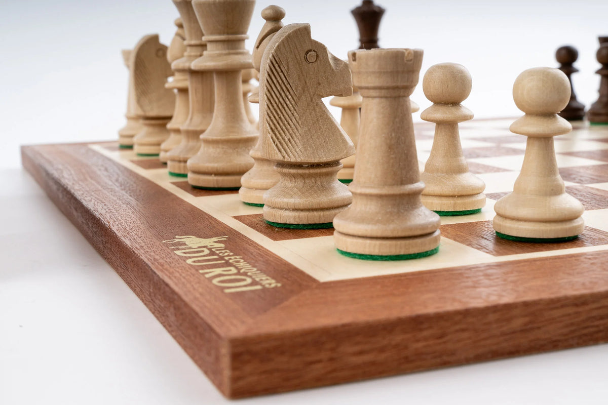 Schachspiel Hoheit aus <br>Mahagoni und Buche