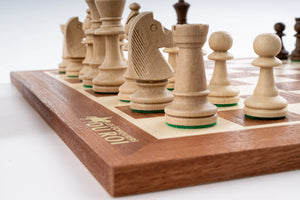 Schachspiel Hoheit aus <br>Mahagoni und Buche