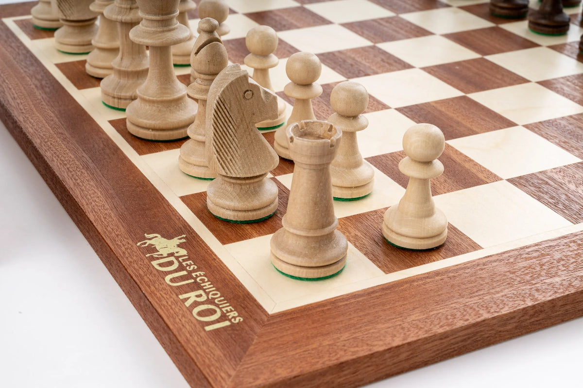 Schachspiel Hoheit aus <br>Mahagoni und Buche