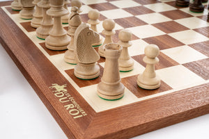 Schachspiel Hoheit aus <br>Mahagoni und Buche