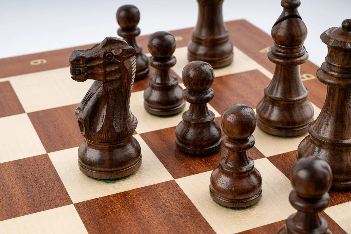 Wikinger Schachspiel <br>aus Mahagoni-Holz