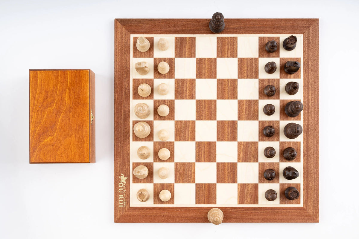 Schachspiel Hoheit aus <br>Mahagoni und Buche