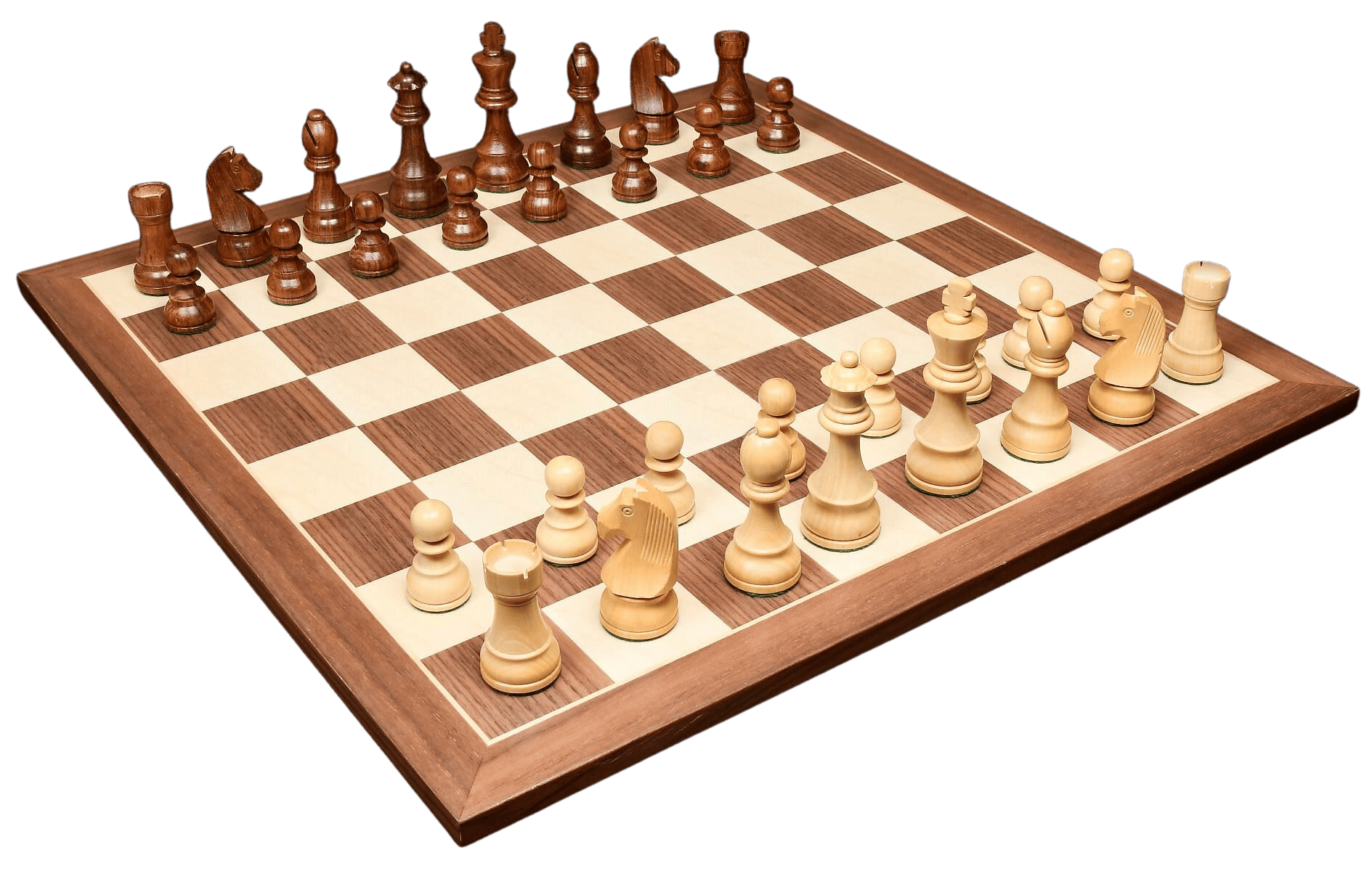 Akazien- und <br>Walnussholz Schachspiel