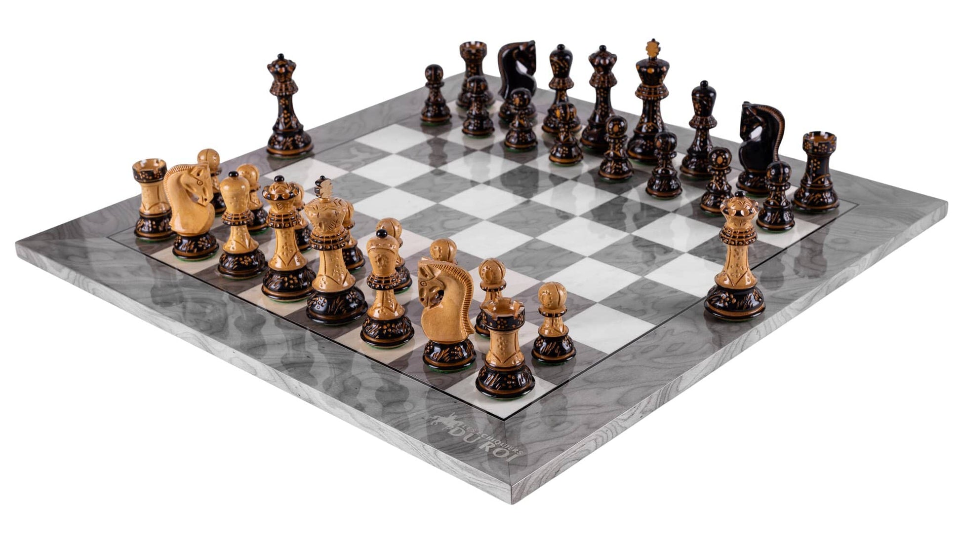 Prestige-Schachspiel <br>aus Eschenholz (Hochglanz)