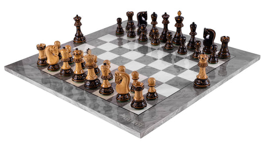 Prestige-Schachspiel <br>aus Eschenholz (Hochglanz)