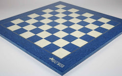 Blaues Schachbrett <br>aus Eschenholz