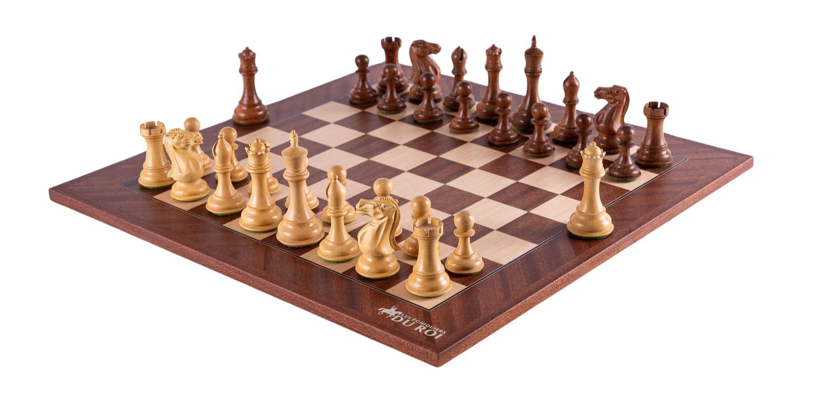 Schachspiel Licht <br>aus Mahagoniholz