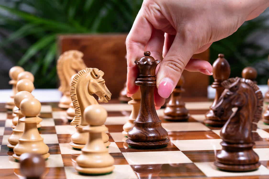 Schachspiel Équilibre <br>aus Palisander und Sheesham