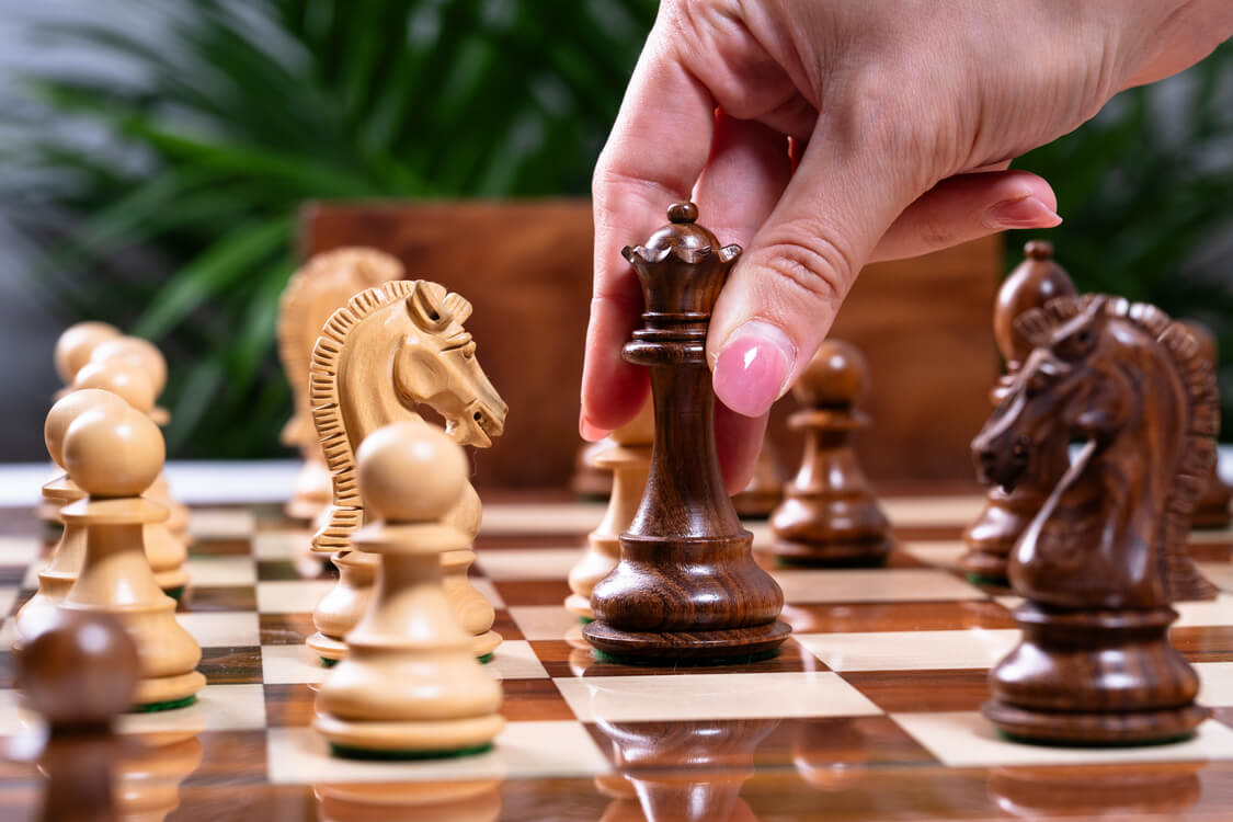 Schachspiel Équilibre <br>aus Palisander und Sheesham