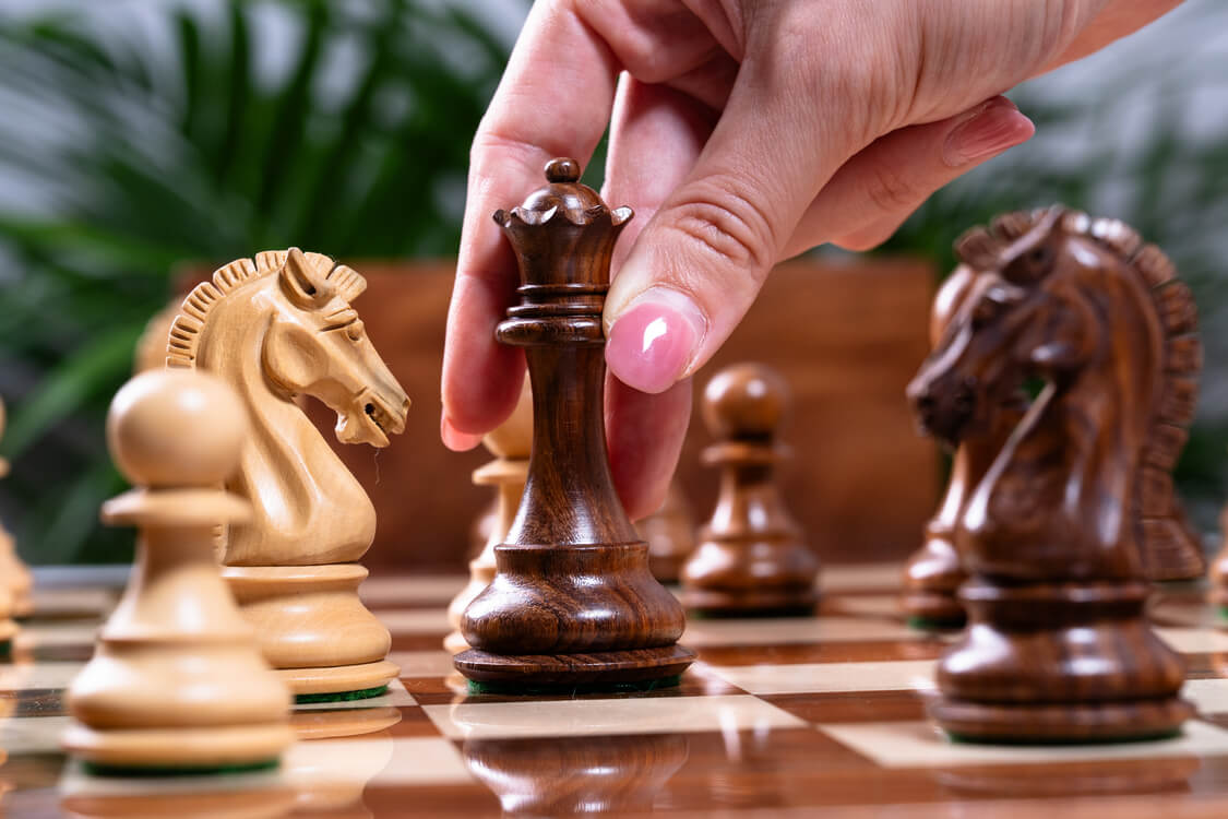 Schachspiel Équilibre <br>aus Palisander und Sheesham