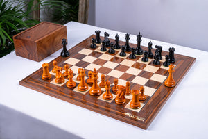 Schachspiel Antique <br>aus Palisander und Buchsbaum