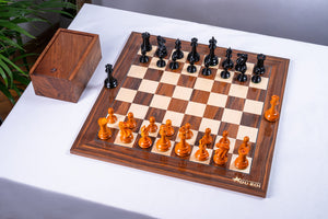 Schachspiel Antique <br>aus Palisander und Buchsbaum