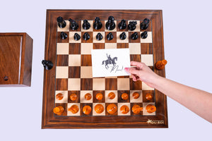 Schachspiel Antique <br>aus Palisander und Buchsbaum
