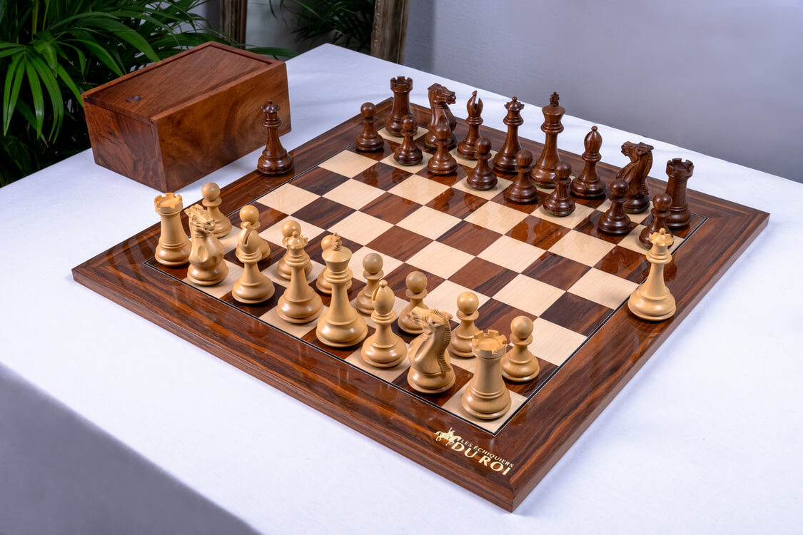 Schachspiel Osmose <br>aus Palisander und Sheesham