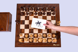 Schachspiel Osmose <br>aus Palisander und Sheesham