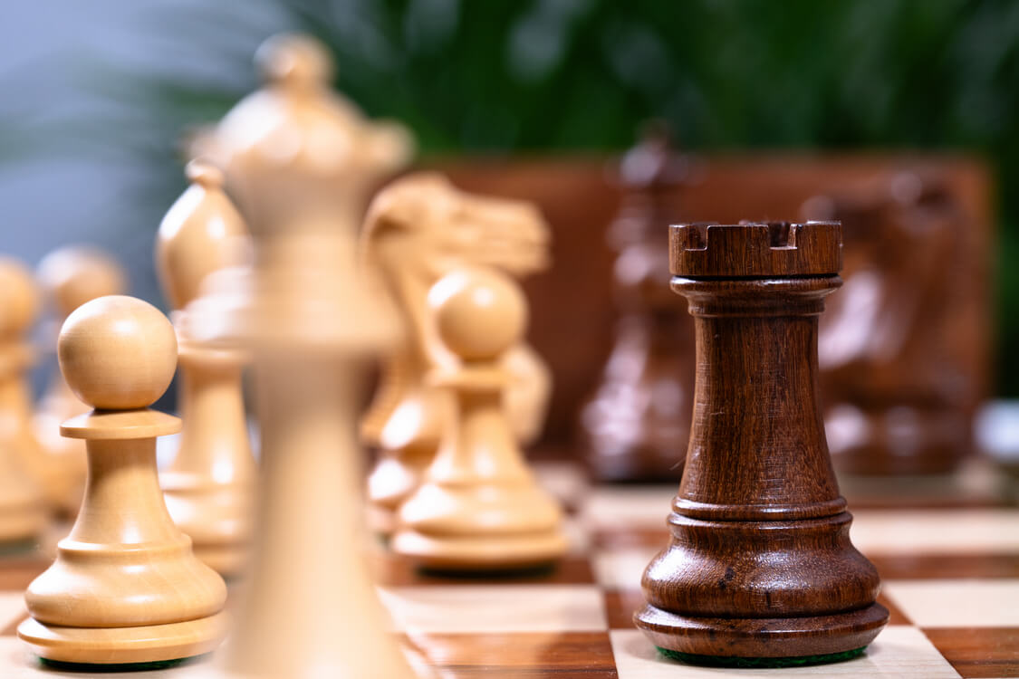 Schachspiel Osmose <br>aus Palisander und Sheesham