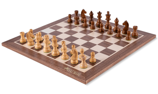 Schachspiel Eminenz <br>aus Ahorn- und Nussbaumholz