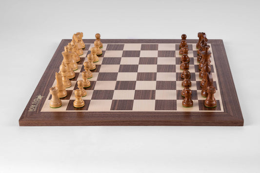 Schachspiel Eminenz <br>aus Ahorn- und Nussbaumholz