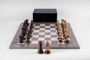 Prestige-Schachspiel <br>aus Eschenholz (Hochglanz)