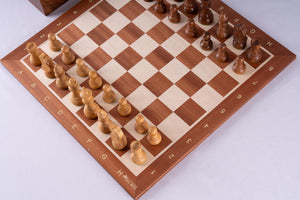 Schachspiel Grandeur <br>aus Mahagoniholz