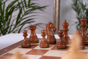 Schachspiel Serenität aus <br>Mahagoni und Seshamholz