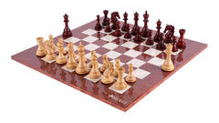 Schachspiel Rubin <br>aus Eschenmaserholz