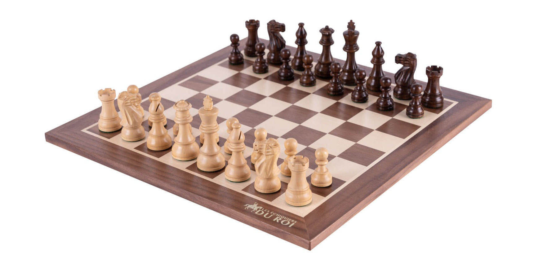 Elite-Schachspiel <br>aus Nussbaumholz