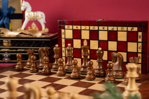 Schachspiel Triumph <br>aus Mahagoni und Akazie