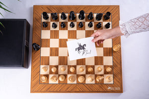 Schachspiel Souverän <br>aus Teakholz