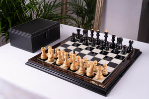 Schachspiel Trésor <br>aus Ebenholz und Buchsbaum