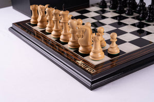 Schachspiel Trésor <br>aus Ebenholz und Buchsbaum