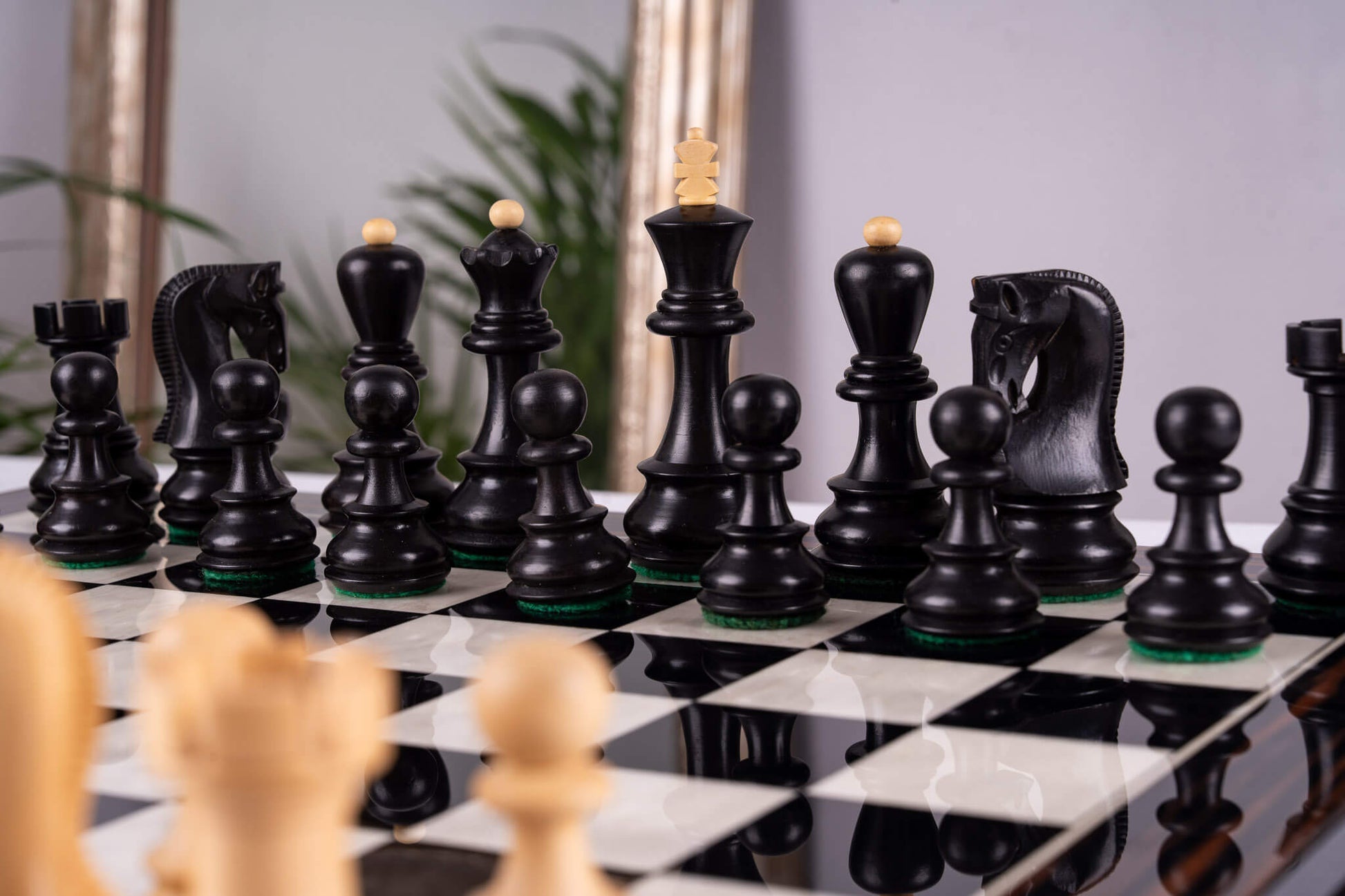 Schachspiel Trésor <br>aus Ebenholz und Buchsbaum