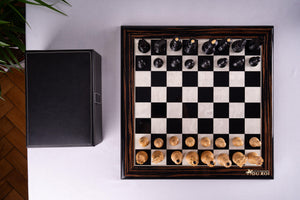 Schachspiel Trésor <br>aus Ebenholz und Buchsbaum