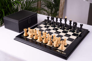 Schachspiel Virtuose <br>aus Ebenholz und Buchsbaum
