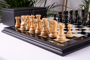 Schachspiel Virtuose <br>aus Ebenholz und Buchsbaum
