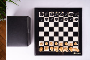 Schachspiel Virtuose <br>aus Ebenholz und Buchsbaum