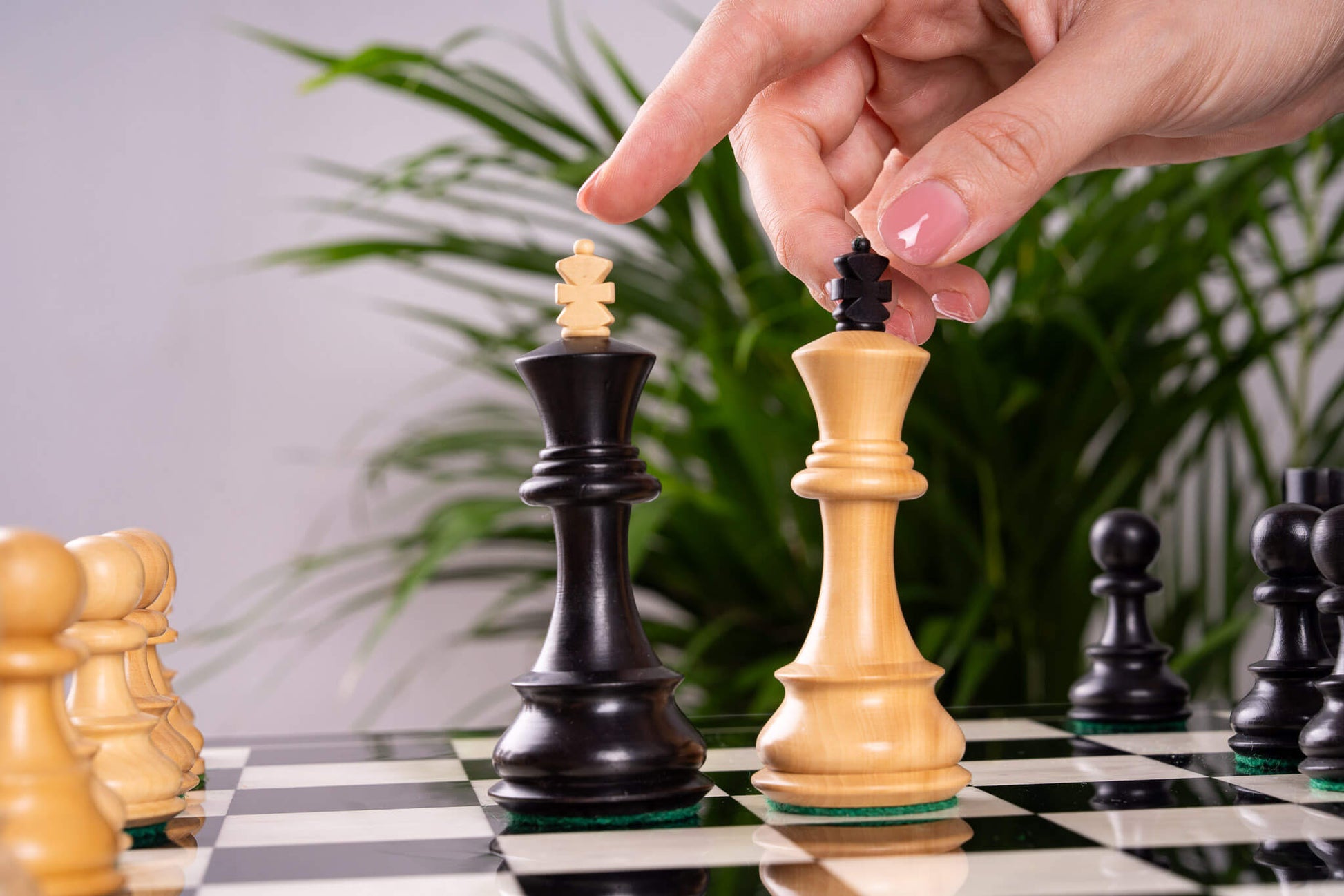 Schachspiel Virtuose <br>aus Ebenholz und Buchsbaum