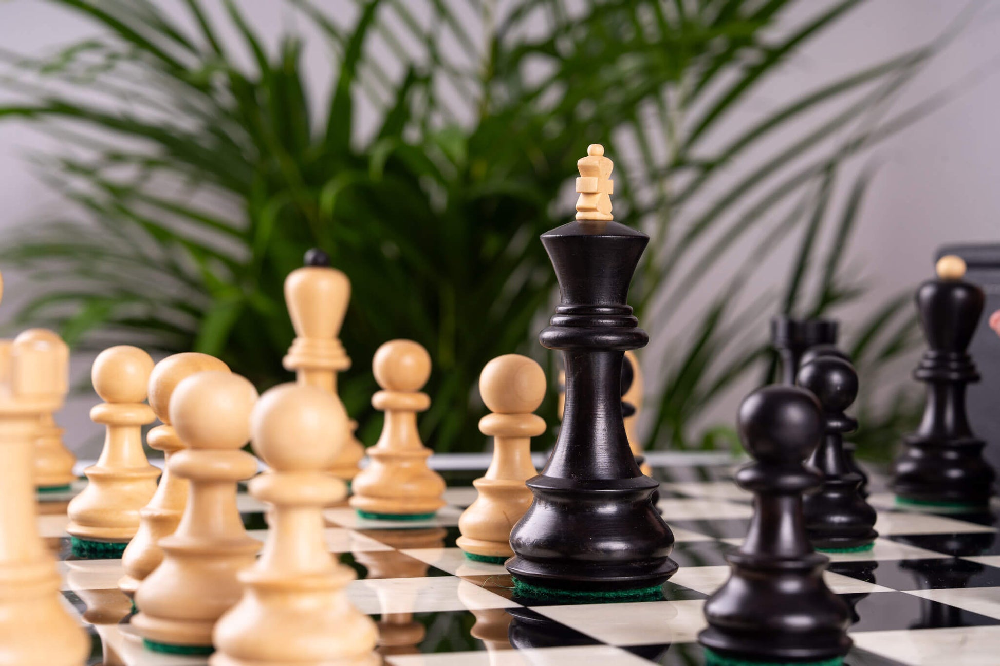 Schachspiel Virtuose <br>aus Ebenholz und Buchsbaum