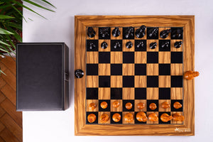 Schachspiel Essence <br>aus Olivenholz