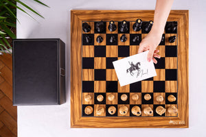 Schachspiel Racines <br>aus Olivenholz