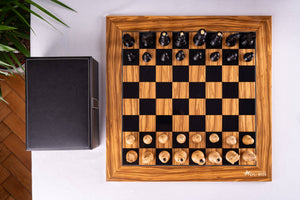 Schachspiel Racines <br>aus Olivenholz