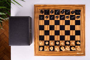 Schachspiel Duel <br>aus Olivenholz