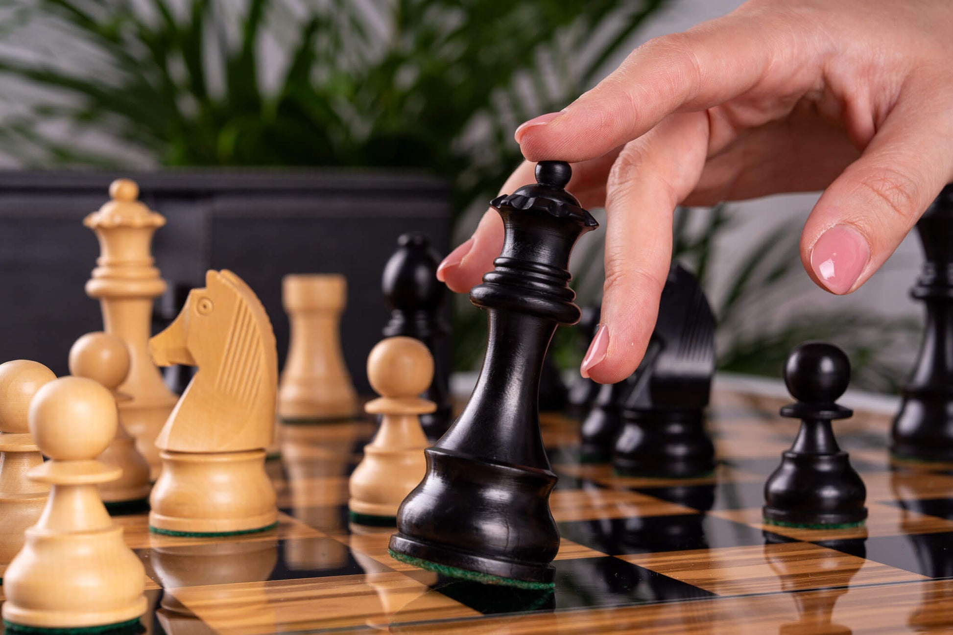 Schachspiel Duel <br>aus Olivenholz