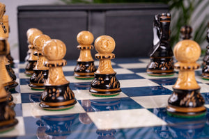 Schachspiel Bleu Impérial <br>aus Eschenmaser
